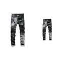 thumbnail image 1 of Boys Distressed Denim Jeans, Skinny Fit Ripped Destroyed Washed Casual Comfortable Stretch Trousers for Kids, Spring Autumn Season, 1 of 3