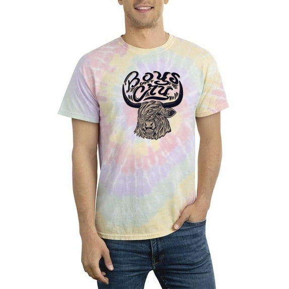 Boys Don't Cry Bull Horns Tie Dye Spiral Men -Image by Shutterstock, Male Medium