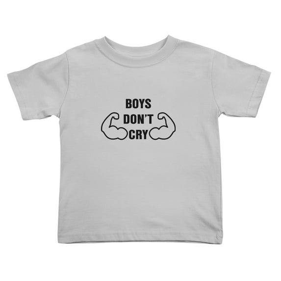 Boys Dont Cry Cute Toddler T-Shirts for Boys Girls (Gray, Youth XL)