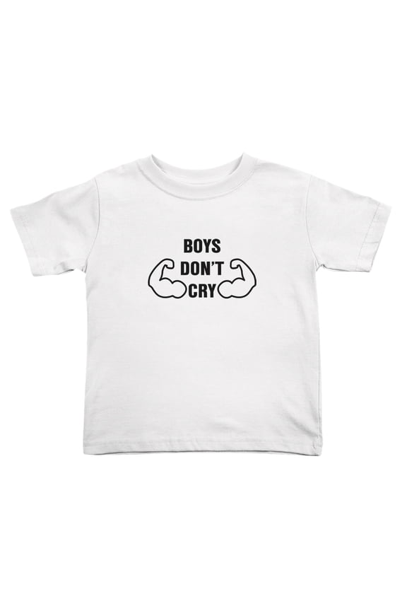 Boys Dont Cry Cute Toddler T-Shirts for Boys Girls (White, Youth XL)
