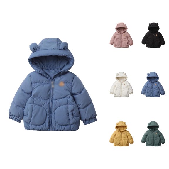 Boys Down Jacket Toddler Hooded Winter Puffer Coat Baby Girl Warm Outerwear for Casual Daily Use in Cold Weather