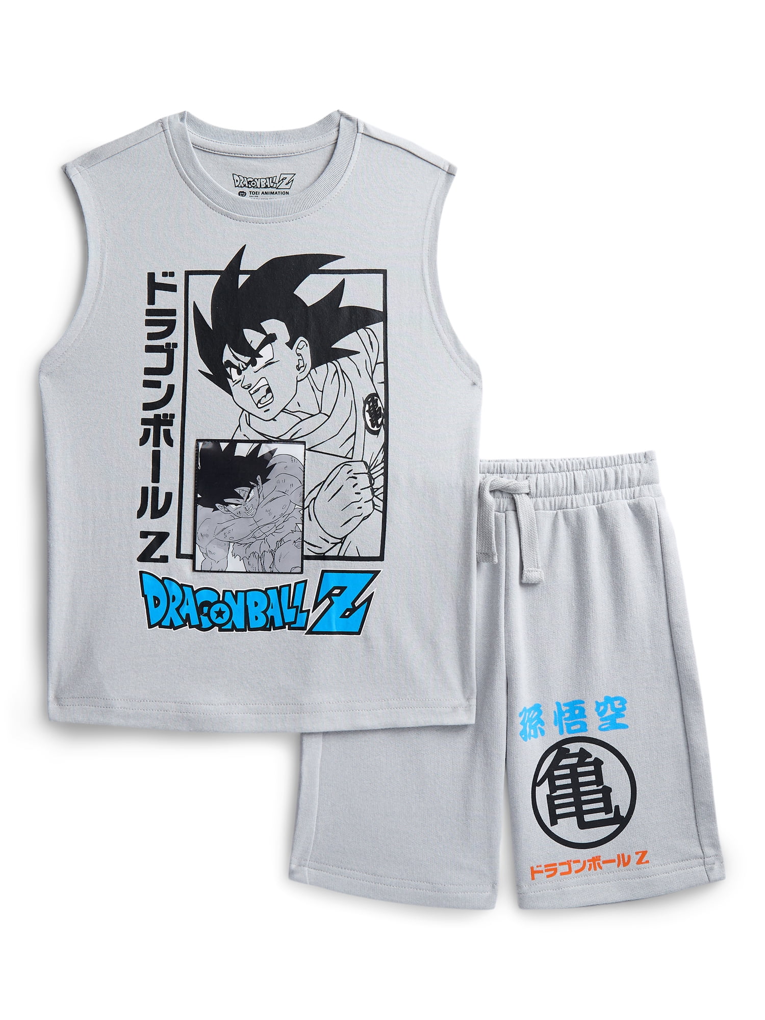 Dragon Ball Z Boys Lenticular Tank Top and Shorts Set, 2-Pack, Sizes 4-16