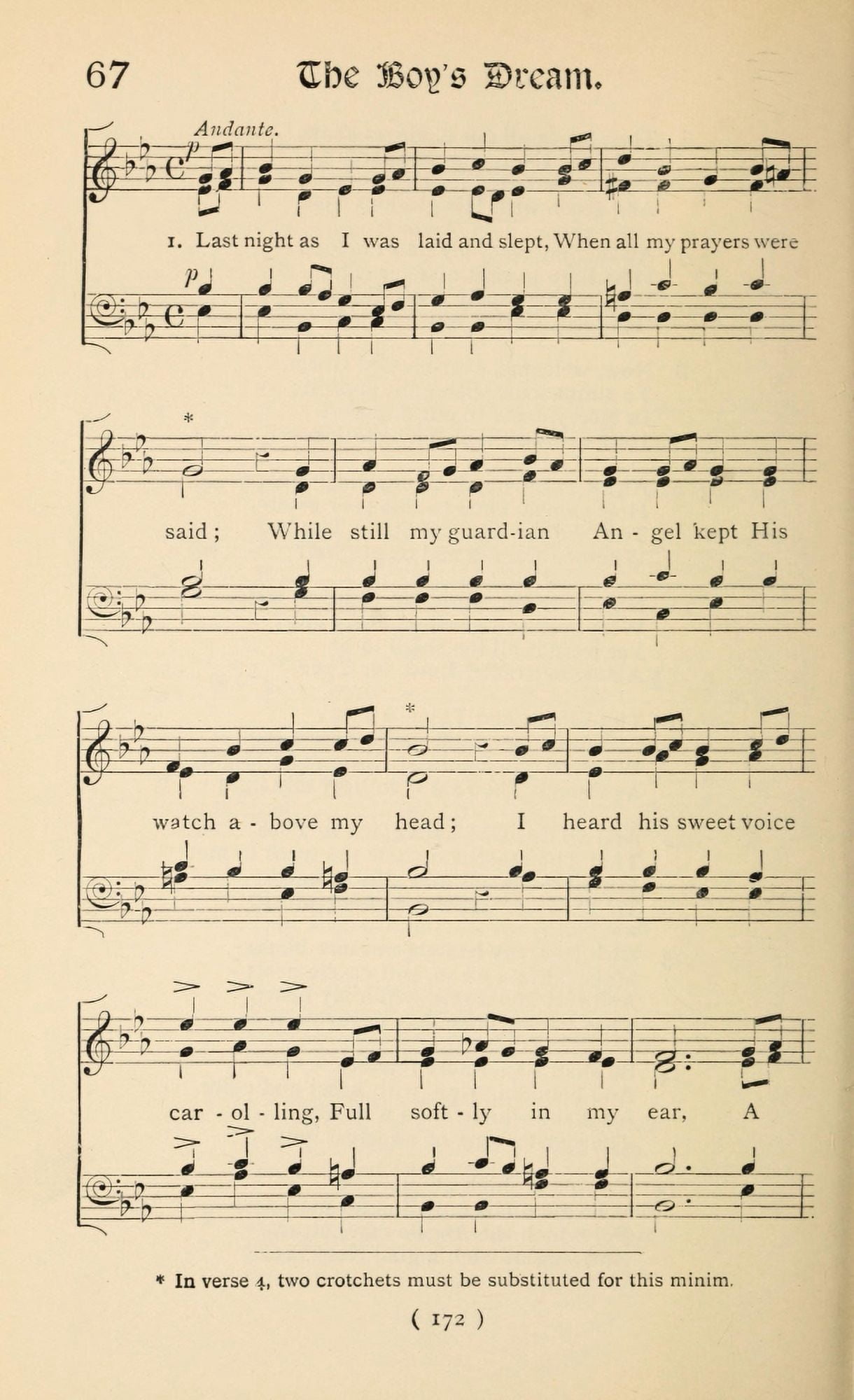 Boys Dream 1 Christmas Carols New & Old 1850 Canvas Art -  (24 x 36)