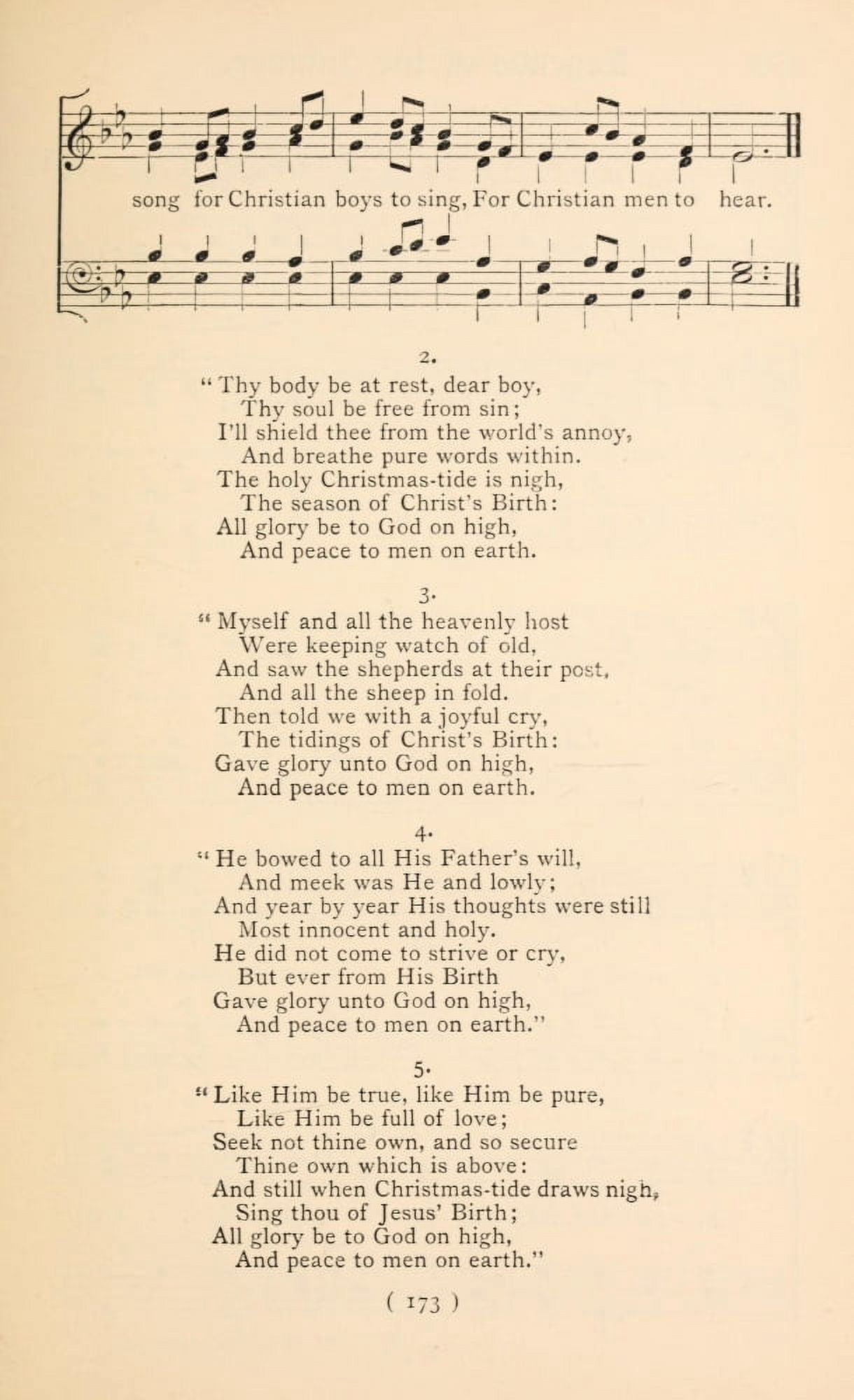 Boys Dream 2 Christmas Carols New & Old 1850 Canvas Art - (18 x 24)