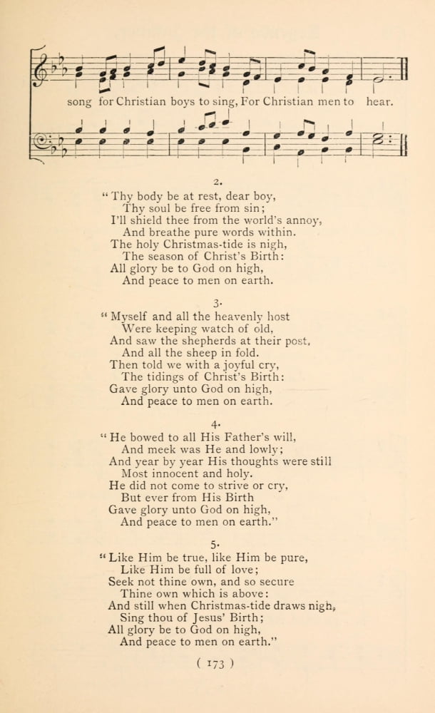 Boys Dream 2 Christmas Carols New & Old 1850 Canvas Art - (24 x 36)