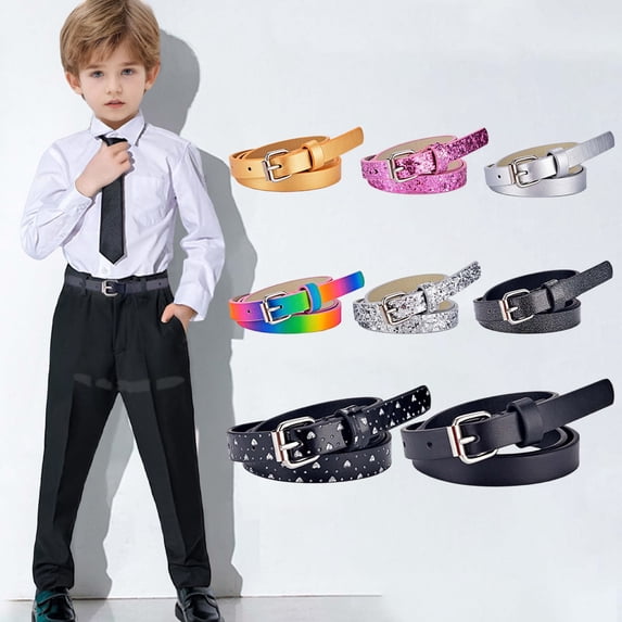 Boys Dress Belt Leather Belt for School Uniform Sturdy buckle, Durable leather, Classic Style, Fit for school uniforms, dress pants and everyday wear
