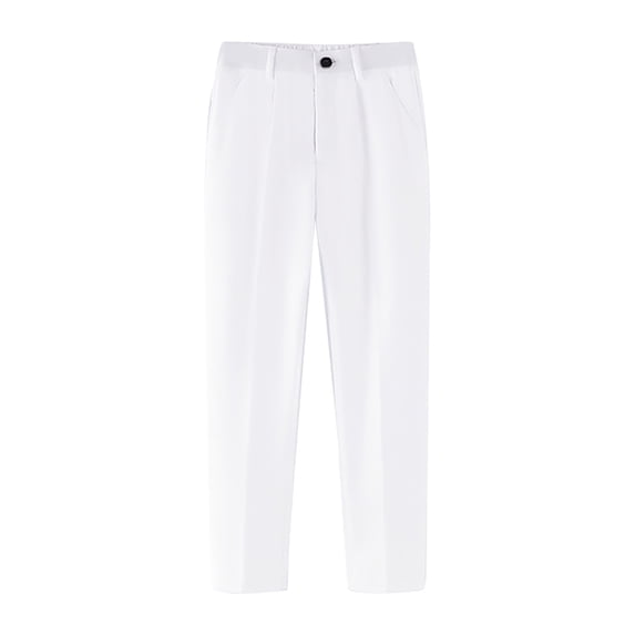 Boys Dress Pants Adjustable Waist Straight Slim Fit Flat Front Uniform Pants 2-16 Years