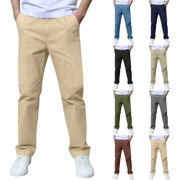 Boys Dress Pants Black Boys Golf Pants Stretch Kids Dress Pants with Pockets Elastic Waist School Uniform Trousers