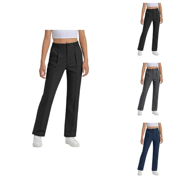 Boys Dress Pants for School Formal Occasions Classic Fit Tailored Trousers Comfortable Stretch Soft Fabric Durable Kids Slacks