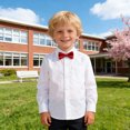 thumbnail image 1 of Boys Dress Shirts White Long Sleeve Shirt Girls Button Down Shirts Uniform Shirts 13-14 Years, 1 of 5