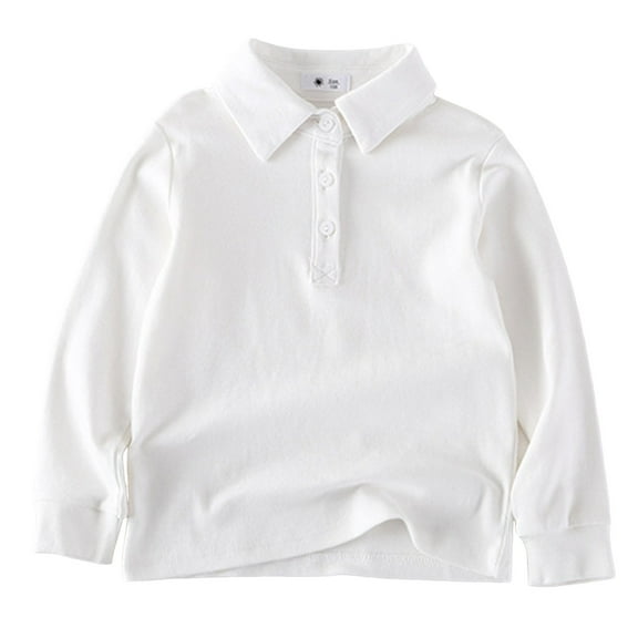 Boys Dress Shirts 8-10 Toddler Boys Polo Shirts School Short Sleeve Casual Solid Color Gentleman Tops Holiday Lapel Button Pullover Shirt Vintage Casual Fit Tee