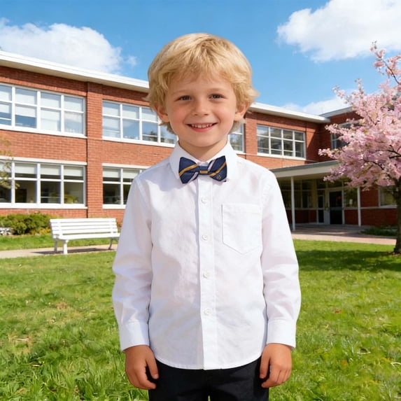 Boys Dress Shirts Kids Long Sleeve White Shirt Boys Button Down Shirts Boys Formal Outfit 5-6 Years