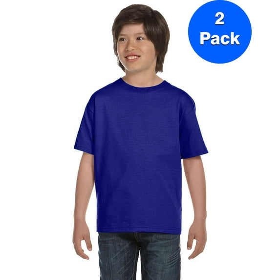 Boys DryBlend? 5.6 oz., 50/50 T-Shirt 2 Pack