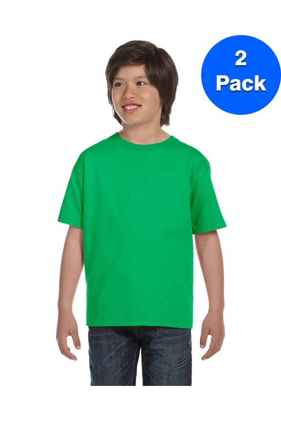 Boys DryBlend? 5.6 oz., 50/50 T-Shirt 2 Pack