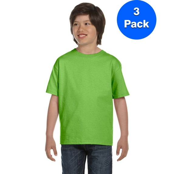 Boys DryBlend? 5.6 oz., 50/50 T-Shirt 3 Pack