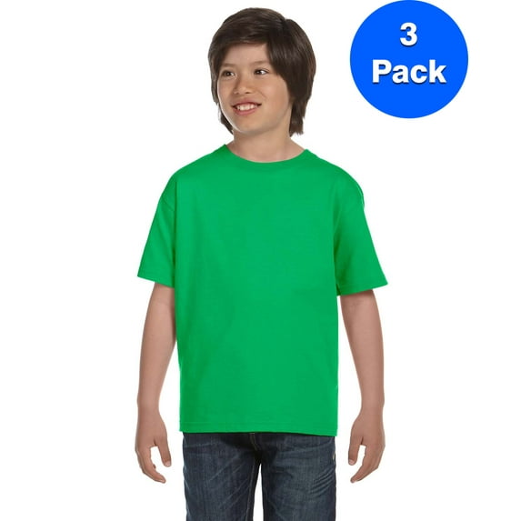 Boys DryBlend? 5.6 oz., 50/50 T-Shirt 3 Pack