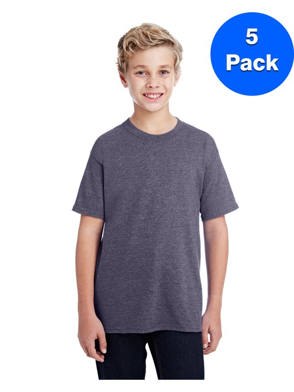 Boys DryBlend? 5.6 oz., 50/50 T-Shirt 5 Pack