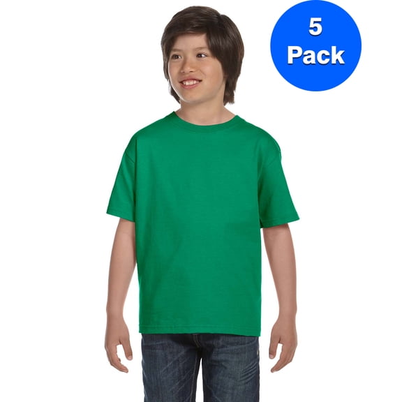 Boys DryBlend? 5.6 oz., 50/50 T-Shirt 5 Pack