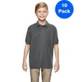 thumbnail image 1 of Boys DryBlend 6.3 oz. Double PiquÃ© Sport Shirt 10 Pack, 1 of 2