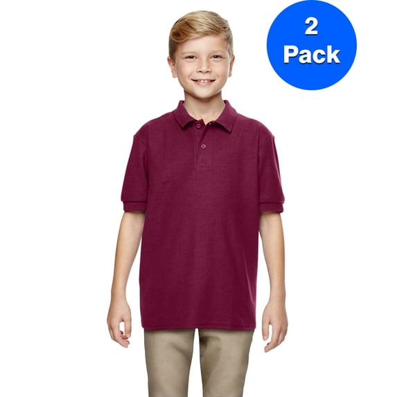 Boys DryBlend 6.3 oz. Double Piqué Sport Shirt 2 Pack