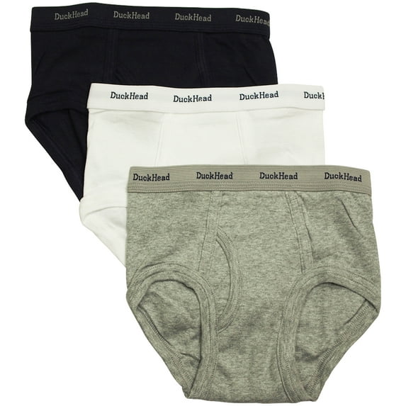 Boys Duck Head 3 Pack Cotton Briefs Multi Color Underwear, 30407 30407-8/10 (MULTICOLORED)