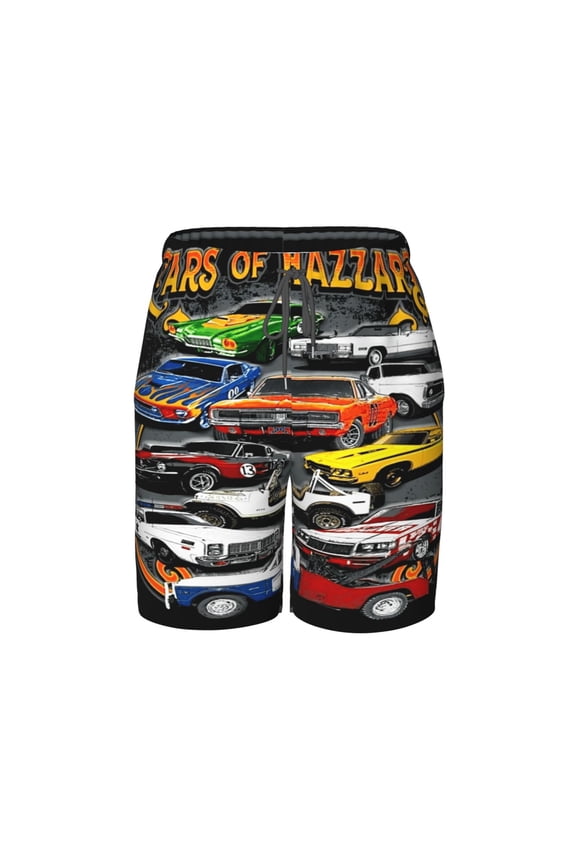 Boys Dukes Orange Car Haz-zard Beach Shorts Swim Trunks Swim Shorts Quick Dry Pool Suit Swimwear For Kids Youth