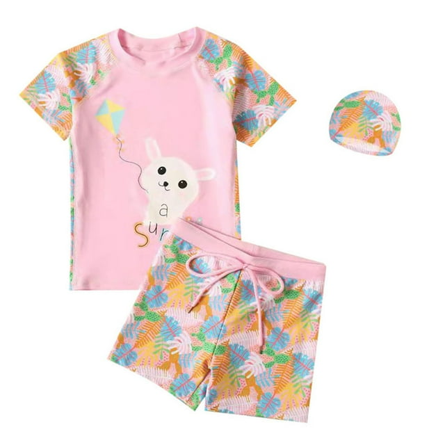 Boys Easter Outfit 3 Piece Swimwear Swimsuit with Hat Bunny Short