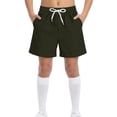 thumbnail image 1 of Boys Elastic Waist Athletic Shorts Quick Dry, Army Green Sport Gym Shorts with Pockets for Kids Boys,Size 12-13T, 1 of 6