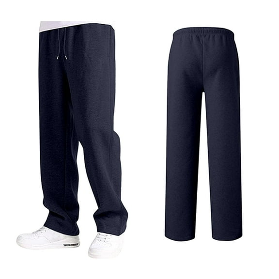 Boys Elastic Waist Drawstring Loose Fit Wide Leg Casual Joggers Sweatpants Comfortable Long Pants For Daily Wear