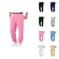 thumbnail image 1 of Boys Elastic Waist Jogger Pants, Loose Fit Wide Leg Sweatpants with Pockets, Casual Baggy Athletic Trousers, No Drawstring Design, 1 of 9