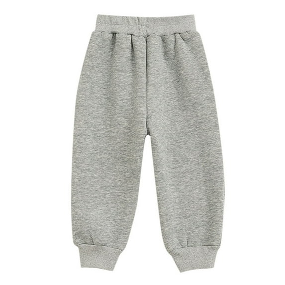 Boys Pants Toddler Boys Autumn and Winter Solid Color Elastic Waist Sweatpants with Leggings