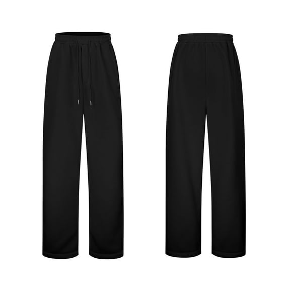 Boys Elastic Waistband Jogger Pants With Fly Drawstring Loose Fit Comfortable Casual Trousers For Kids And Teens