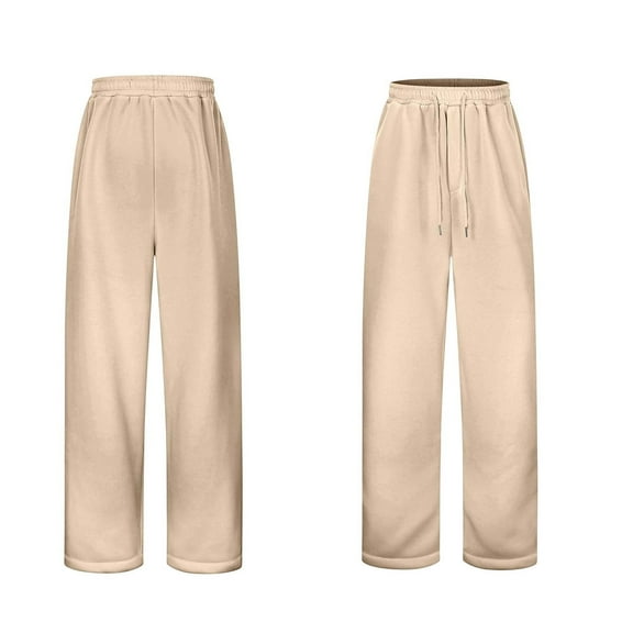 Boys Elastic Waistband Jogger Pants With Fly Drawstring Loose Fit Comfortable Casual Trousers For Kids And Teens