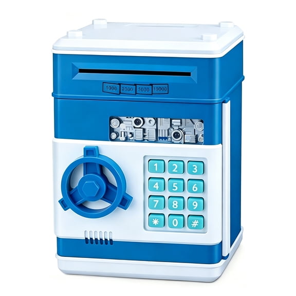 Boys' Electronic ATM Piggy Bank – Fun Birthday Gift for Ages 5-10 ,Safe & Kid-Friendly Savings Bank with Password Protection.