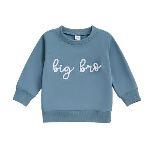 Boys Embroidered Pullover Hoodie Classic Design Soft Blend Sweatshirt Comfortable Athletic Casual Wear For Kids