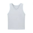 thumbnail image 1 of Boys Essential Tops T Shirts Boys Summer Clothes Children Sleeveless Solid Vest Tops Casual Popularity Side Wide Fork Fitness Sports Garment Loose Vest, 1 of 6