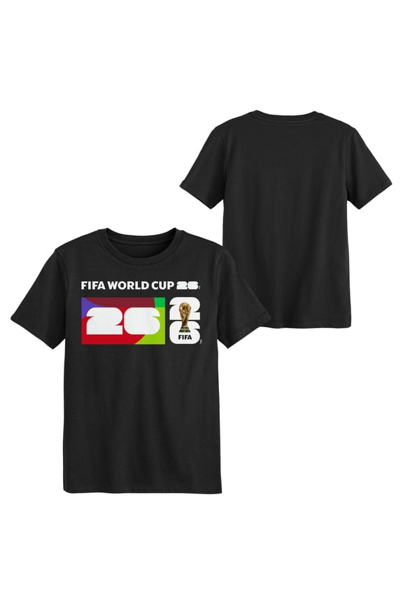 FIFA World Cup 2026 Youth Boy's Black Box Graphic Soccer Tee