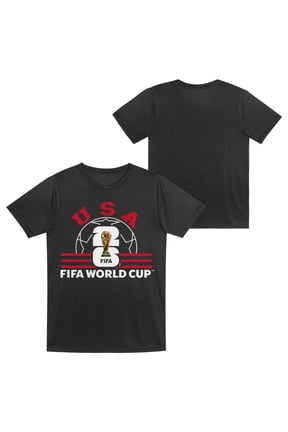 FIFA World Cup 2026 Youth Boys USA Black Soccer Ball Graphic Tee