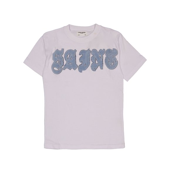 FWRD Boys' "SAINT" Embroidered Graphic T-Shirt Color: white Size: 4