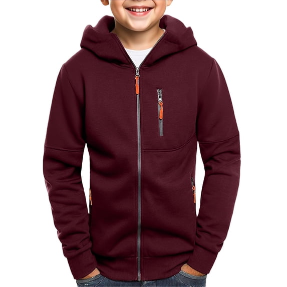 Boys Fall Clothes Boys Hoodie Zip Up Long Sleeve Boys Sweatshirt Fall Winter Lightweight Casual Loose Kids Hoodie