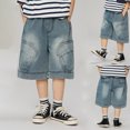 thumbnail image 1 of Boys' Fashion Boys Baggy Jeans Casual Stretch Toddler Shorts 4-5 Years Boys Shorts Summer&nbsp;Clothes, 1 of 9