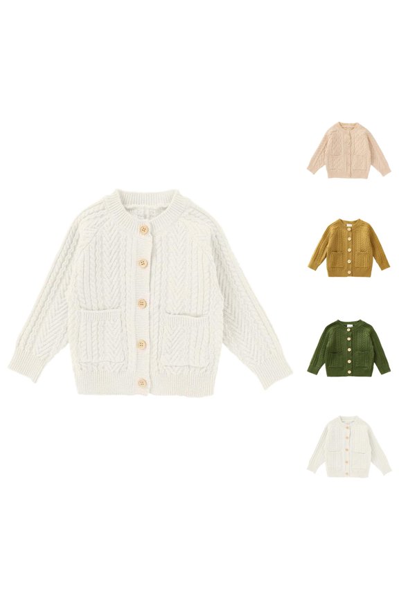 Boys Fashion Boys Cardigan Knit Sweater Open Front Long Sleeve for Fall Winter Seasons and Chilly Weather