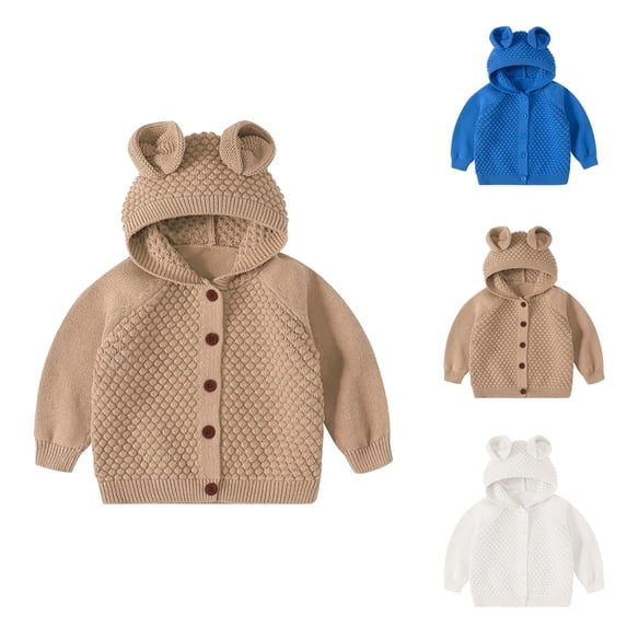 Boys Fashion Boys Cardigan Knit Sweater Open Front Warm Outerwear for Kids Children Winter