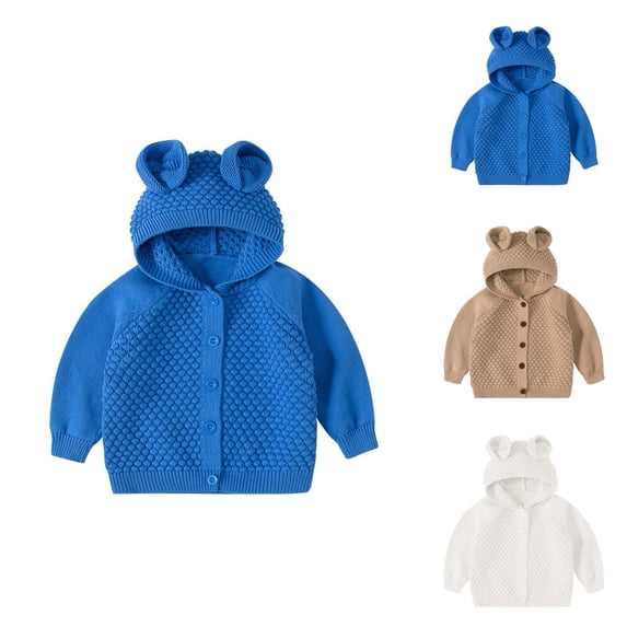 Boys Fashion Boys Cardigan Knit Sweater Open Front Warm Outerwear for Kids Children Winter