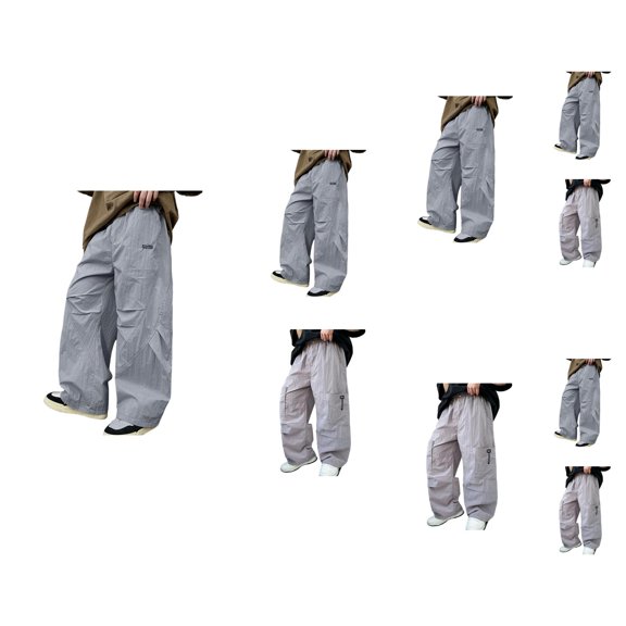Boys Fashion Boys Cargo Pants Full Elastic Waistband Regular Fit Trousers for School and Daily Outdoor Activities Age 4-12