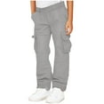 thumbnail image 1 of Boys' Fashion Boys Joggers Size 14-16 Boys Cargo Pants Stretch Elastic Waist School Kids Twill Joggers, 1 of 6