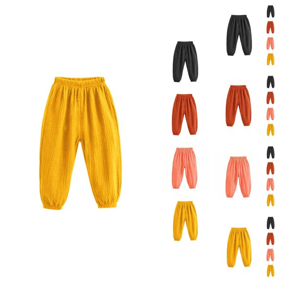 Boys Fashion Boys Pants Linen Harem Style with Elastic Waist Long Trousers for Toddler Boys Casual Outdoor Play and Everyday Wear