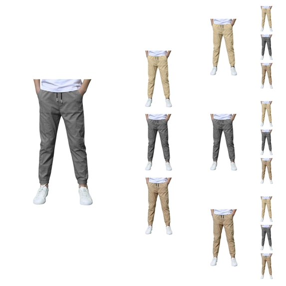 Boys Fashion Boys Pants Linen Trousers for Summer Lightweight Loose Fit Casual Long Ideal for Outdoor Play Wear