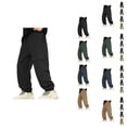 thumbnail image 1 of Boys Fashion Boys Pants Outdoor Hiking Winter Lined Cargo Trousers Windproof Youth Kids Thermal Wear, 1 of 4