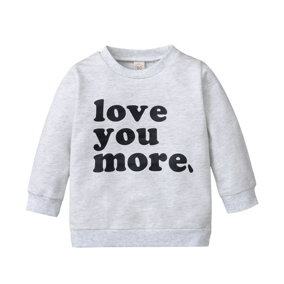 Boys' Fashion Hoodies & Sweatshirts Child Kids Toddler Baby Boys Girls Letter Long Sleeve Sweatshirt Outfit Tops Girls Hoodies (White,120 4-5 Years)